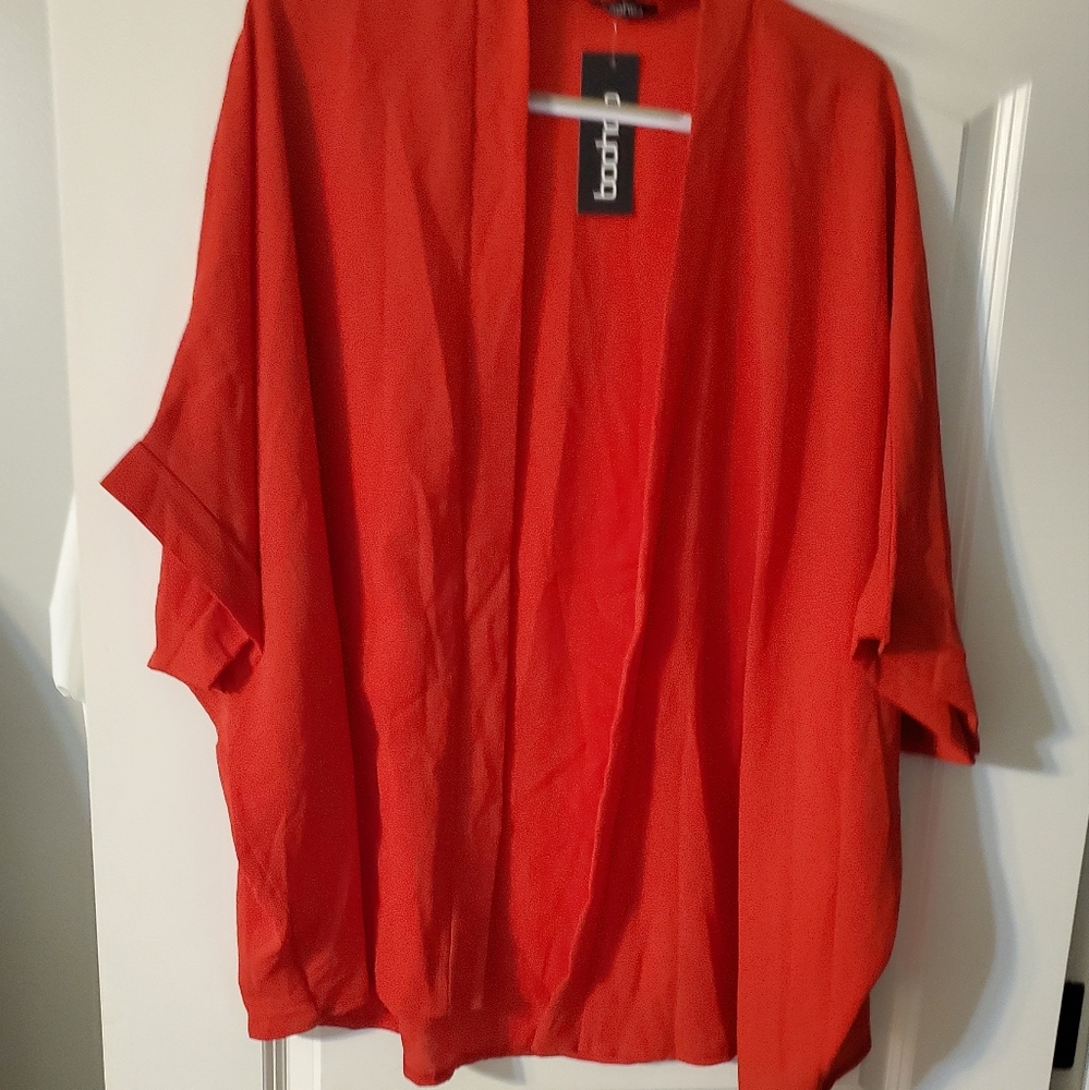 boohoo Red kimono top
